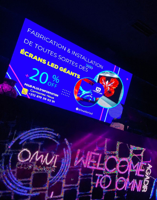 affichage LED intérieur
